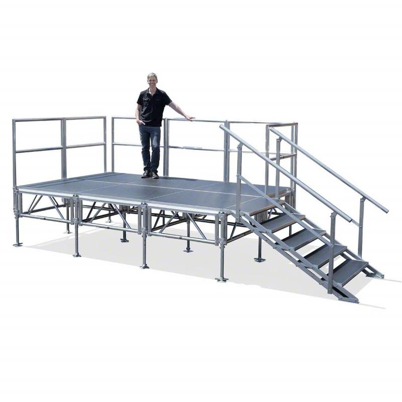 Mobile concert stage Adjustable wooden stage 3.66x4.88m