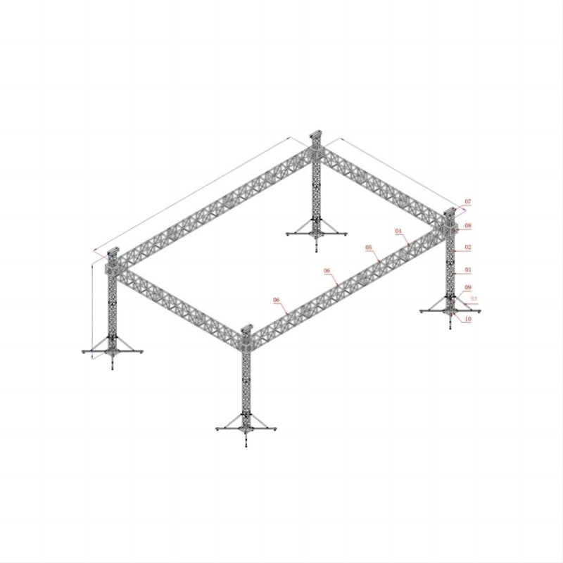 Aluminum exhibition roof truss system 9x5x4m