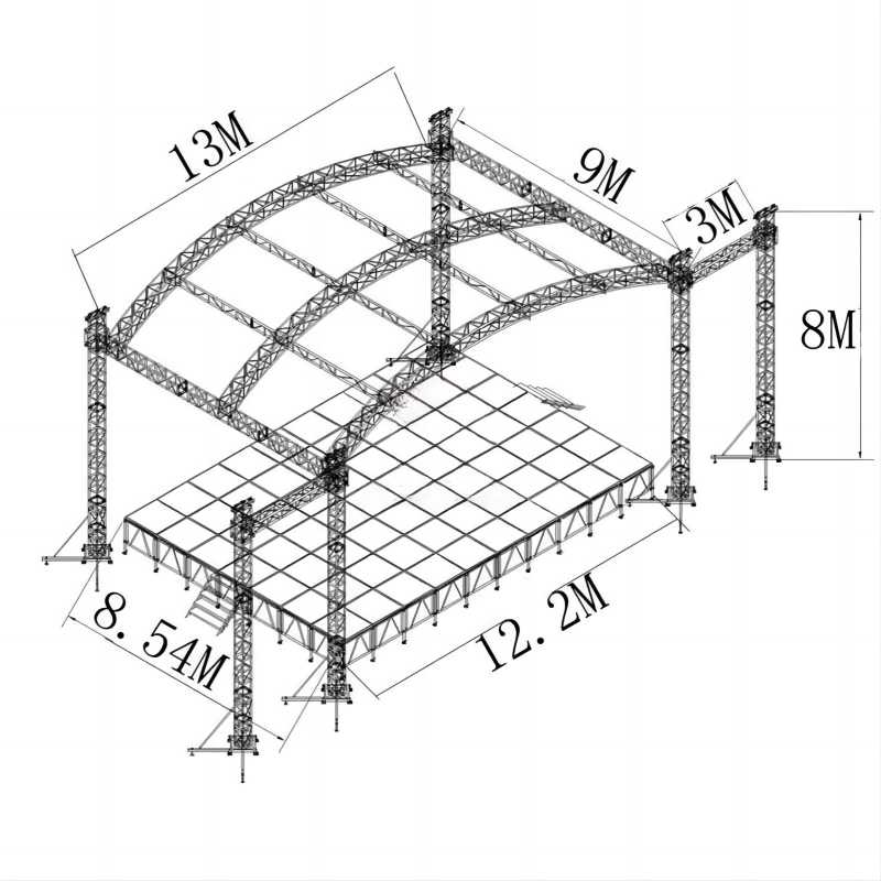 Event Concert Roof Truss System 6x6x4m