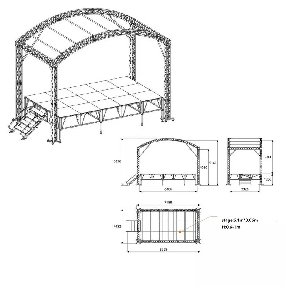 Trade Show Booth Stage Truss 