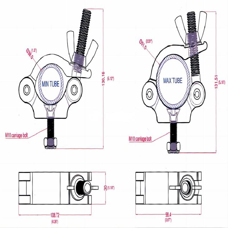 lighting clamp truss